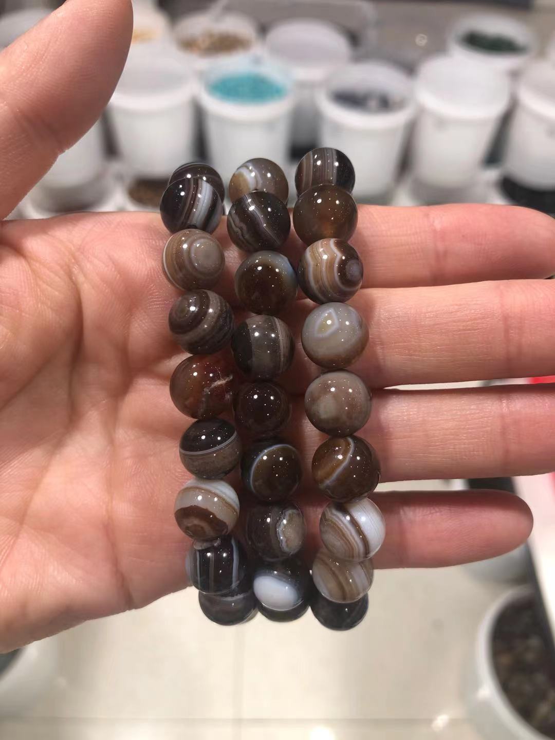 Silk skyeye agate bracelet