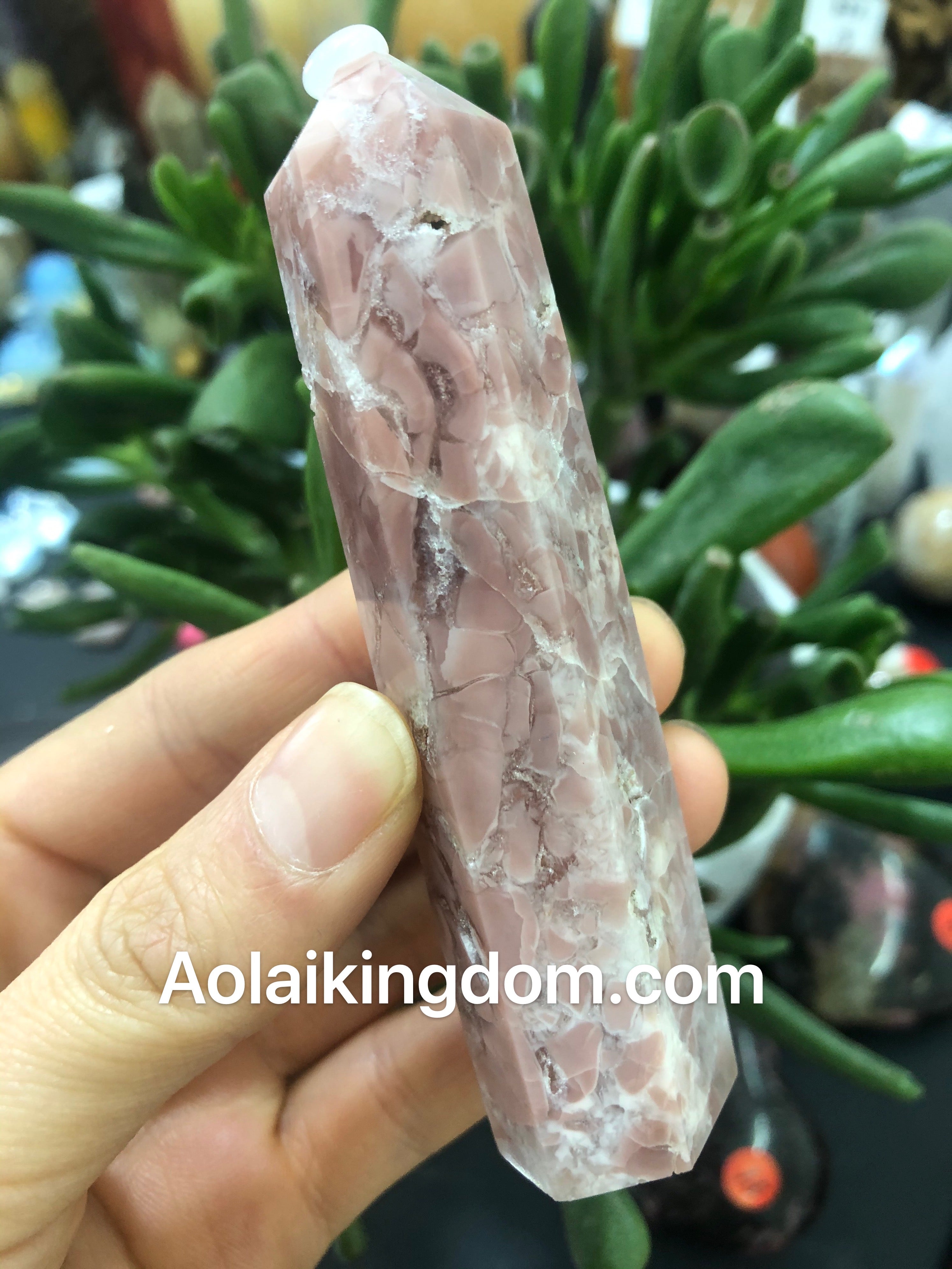 Pink agate tower