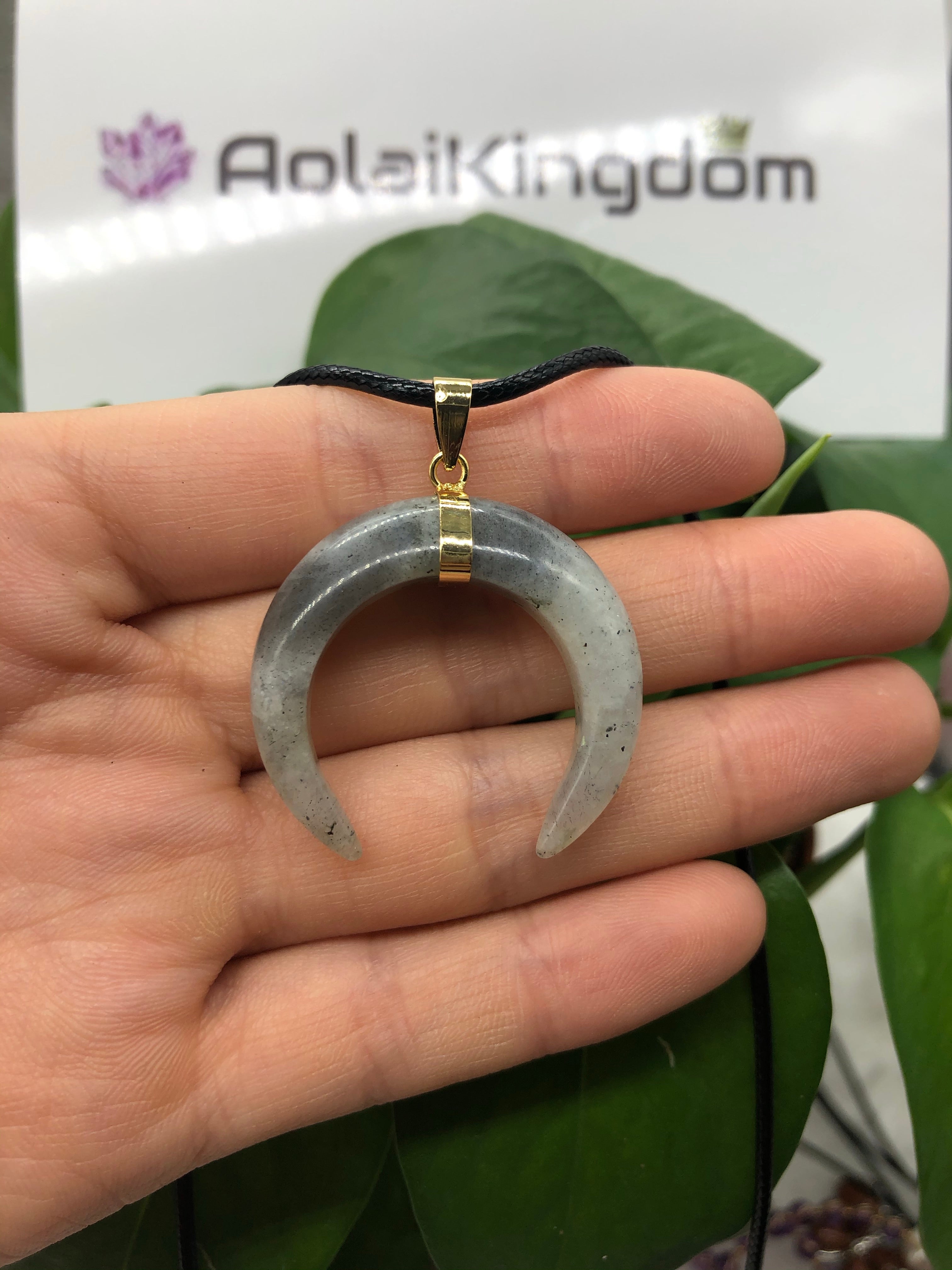 Moon /ox’s horn pendant/necklace