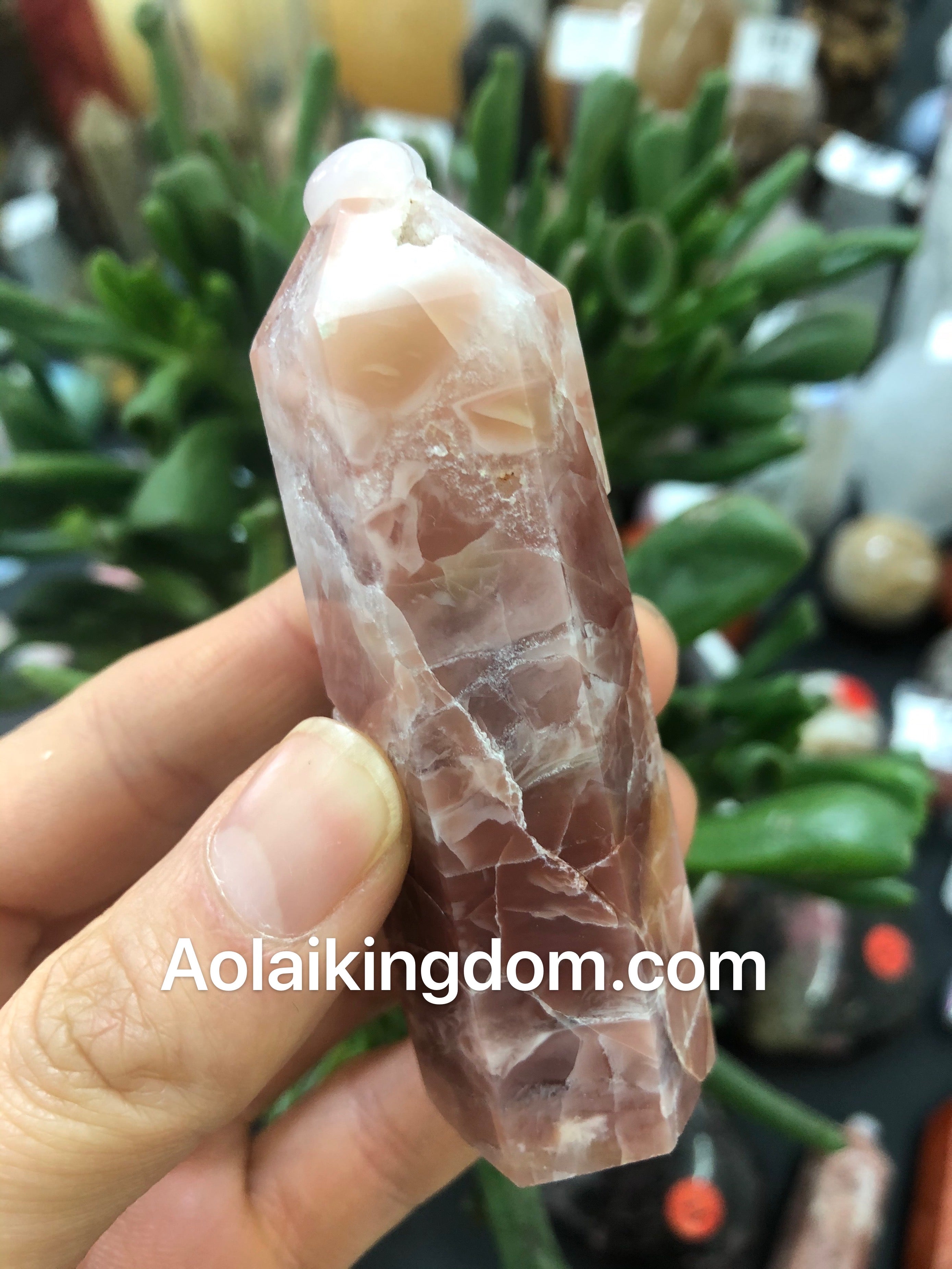 Pink agate tower