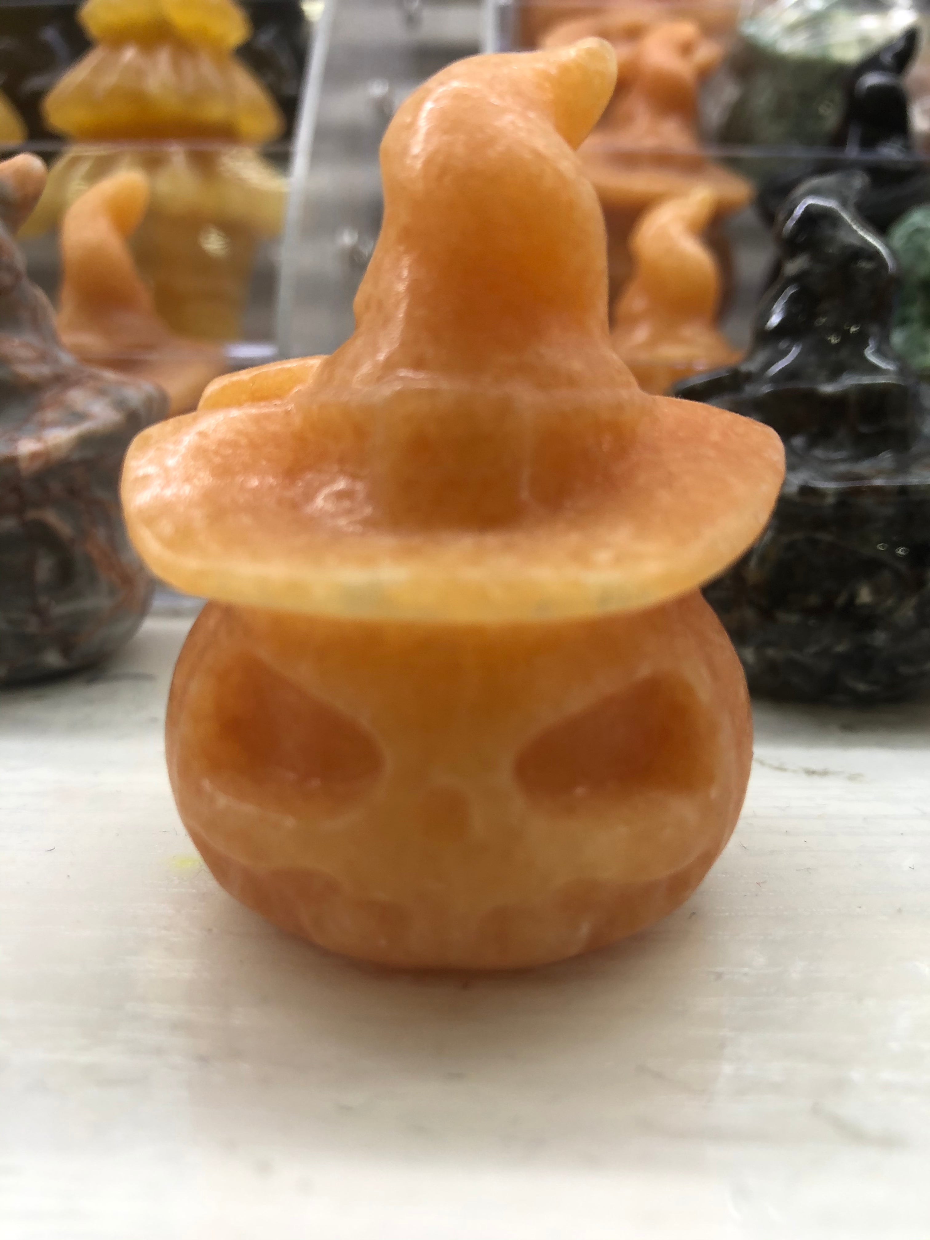 Pumpkin skull with watch hat