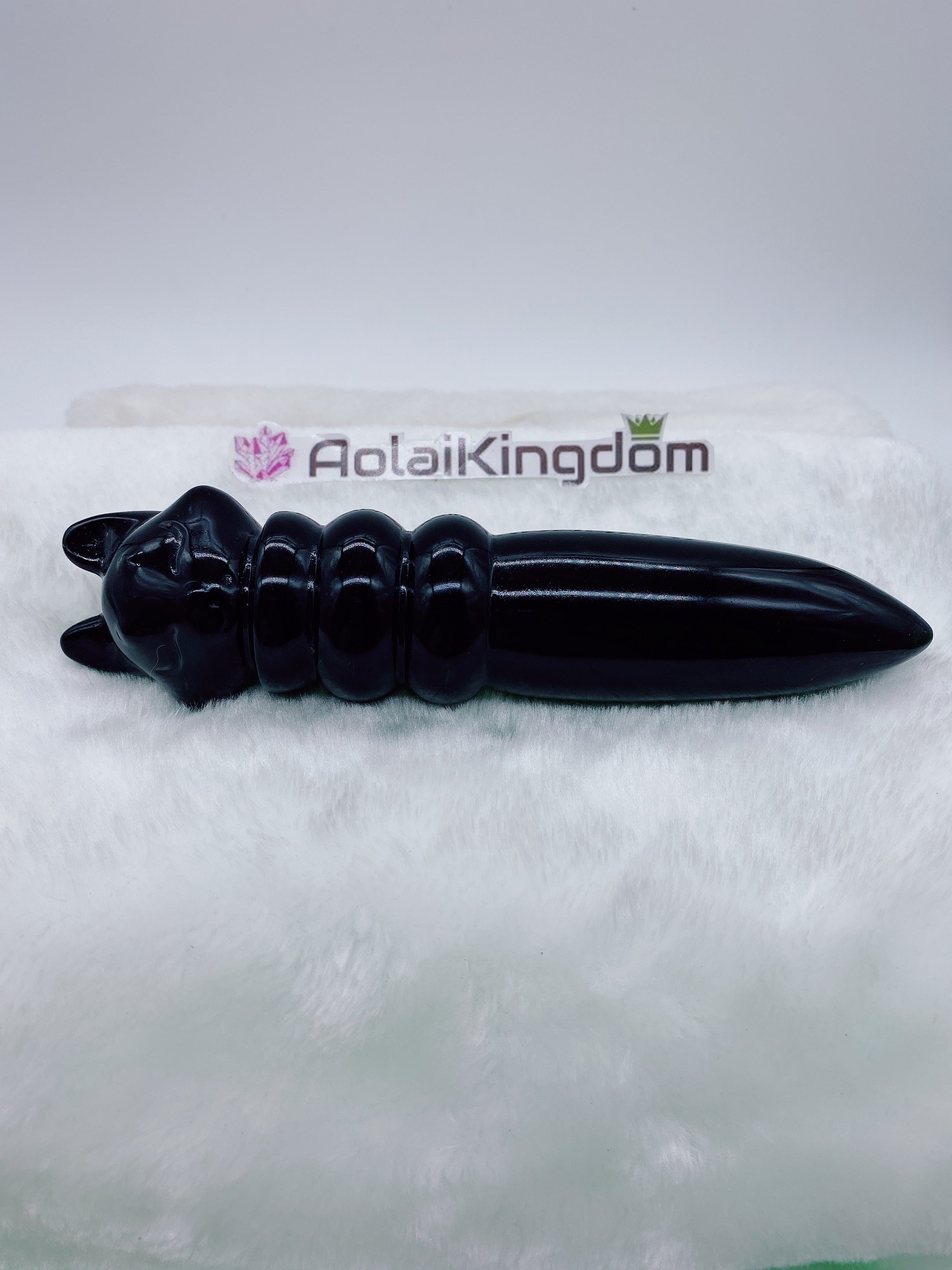 Obsidian massage stick