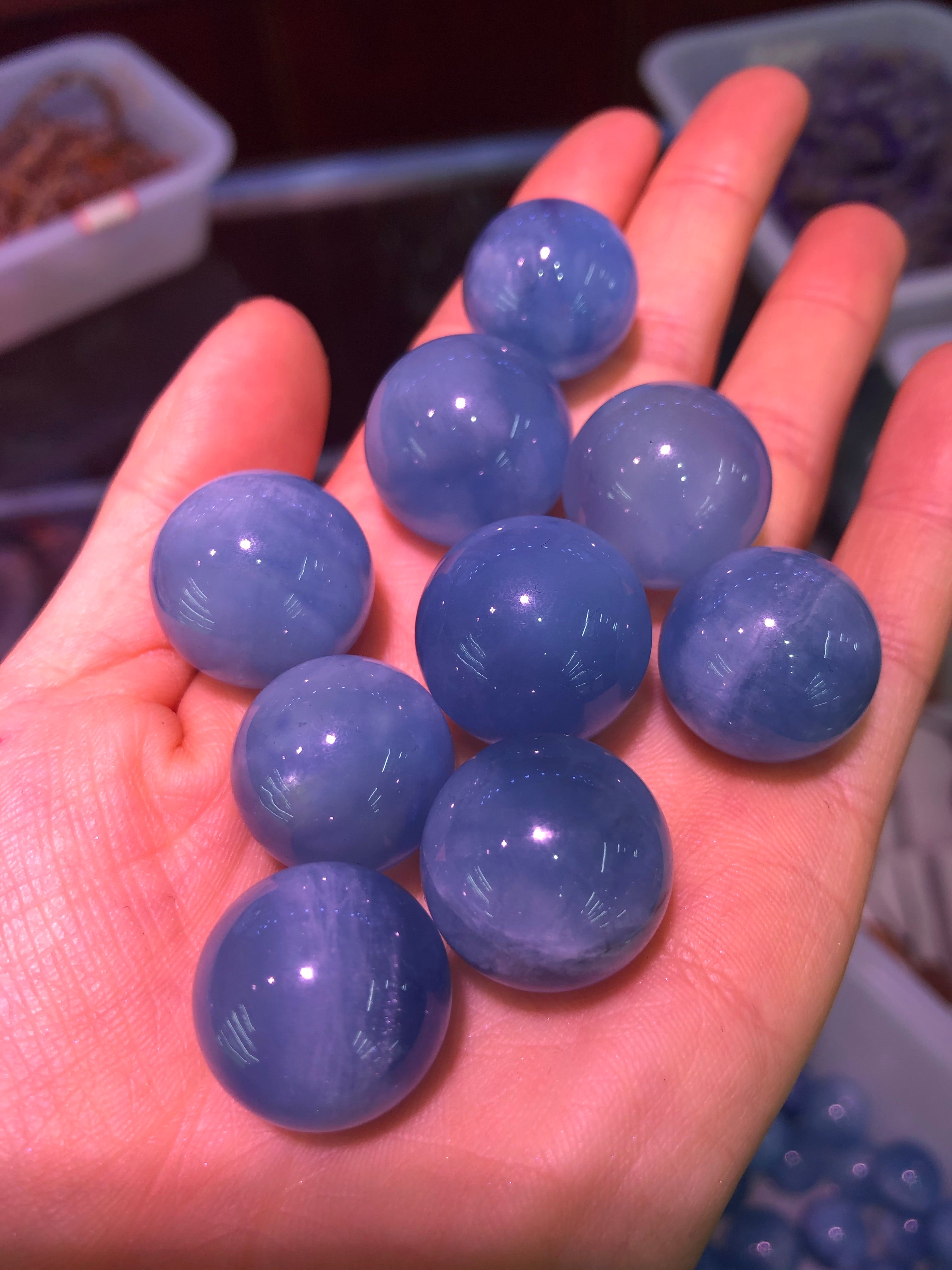Aquamarine quality sphere