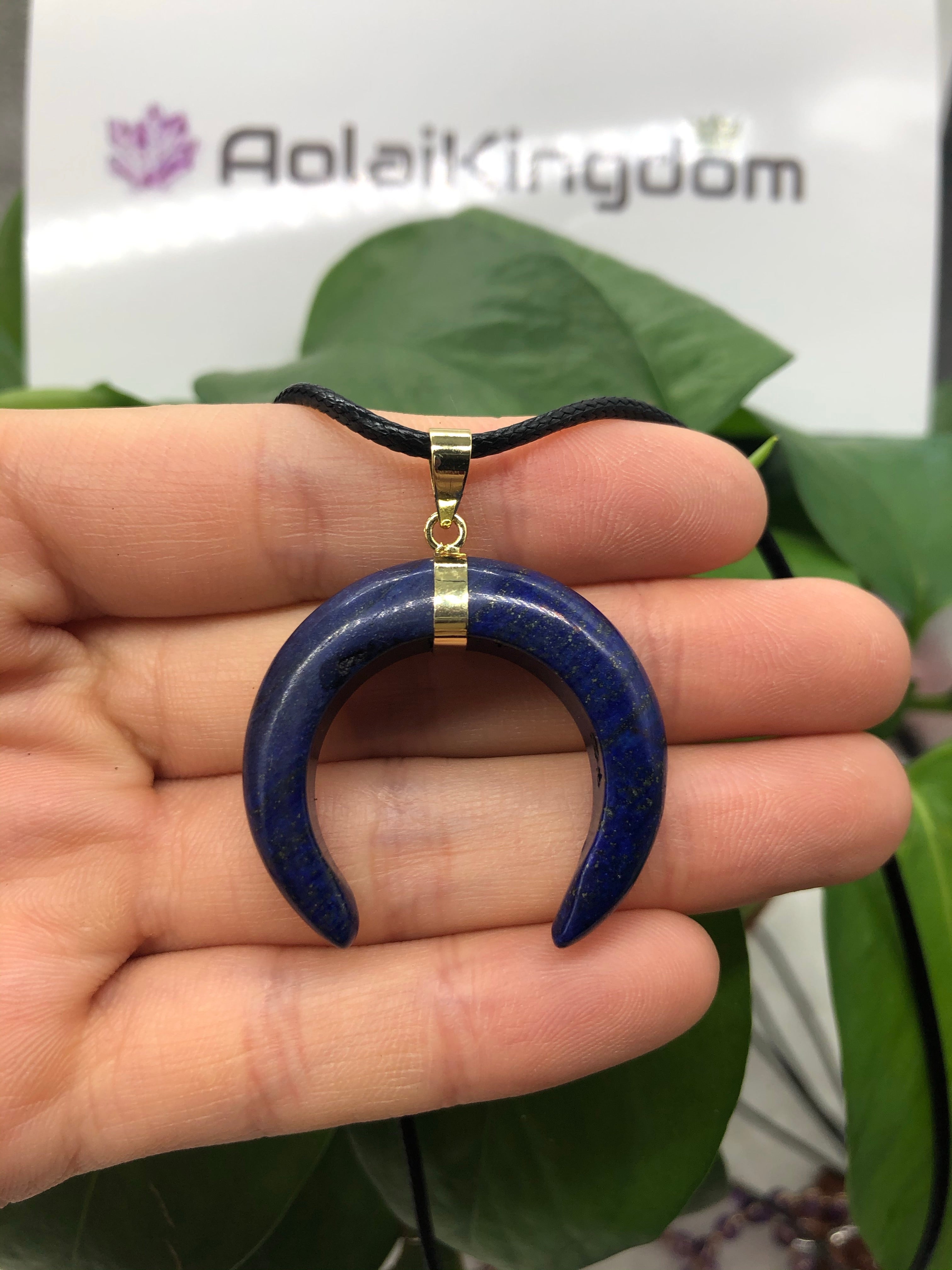 Moon /ox’s horn pendant/necklace