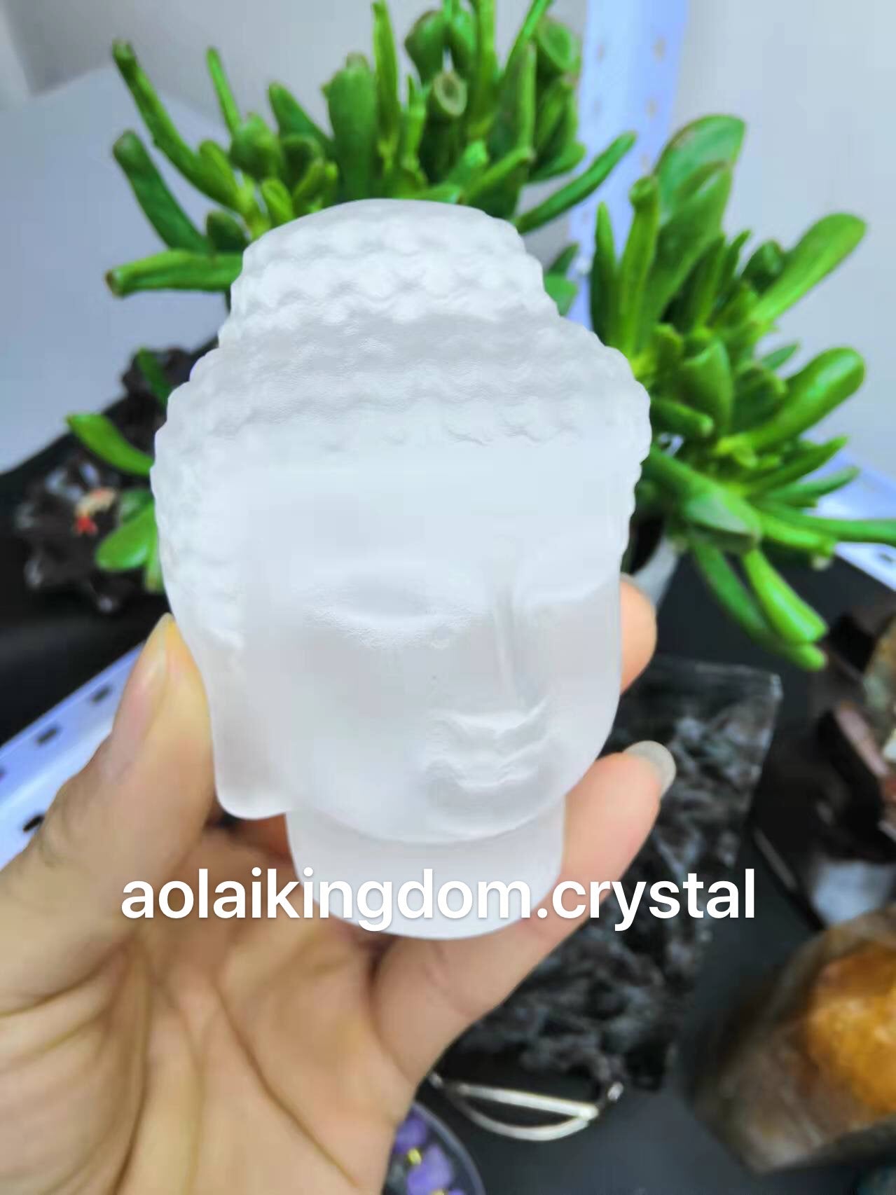 Selenite buddha