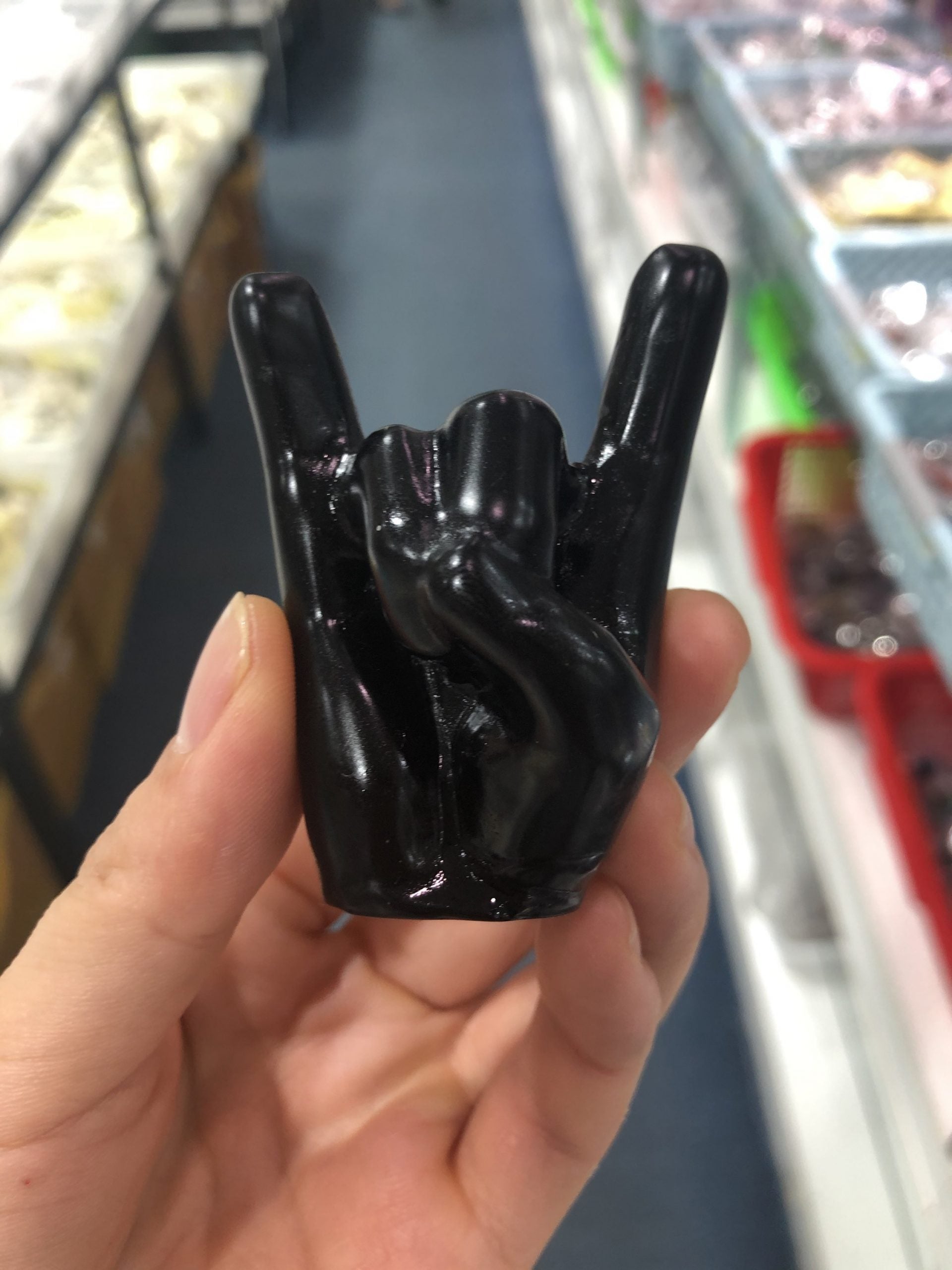 Obsidian hand carvings