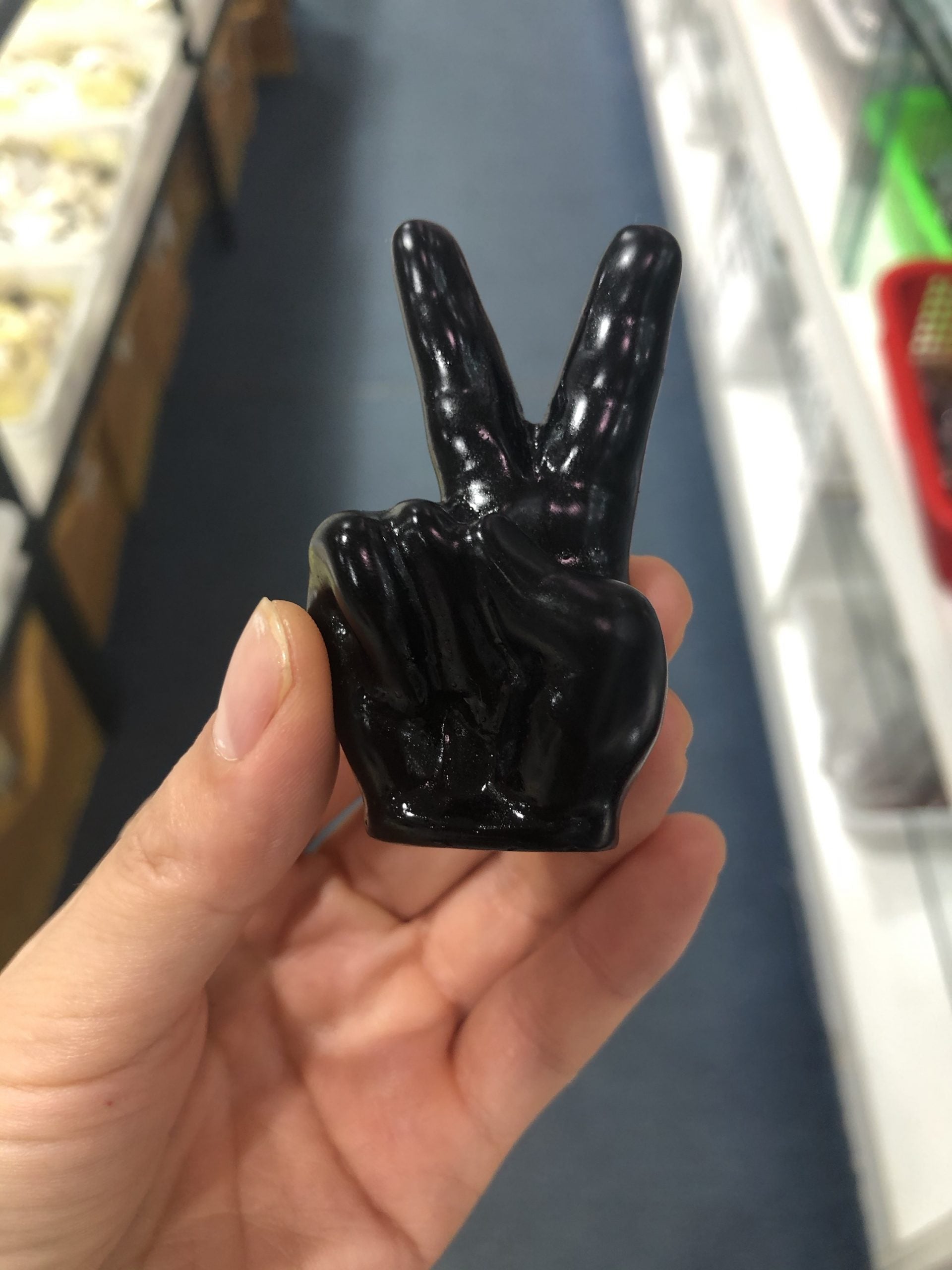 Obsidian hand carvings